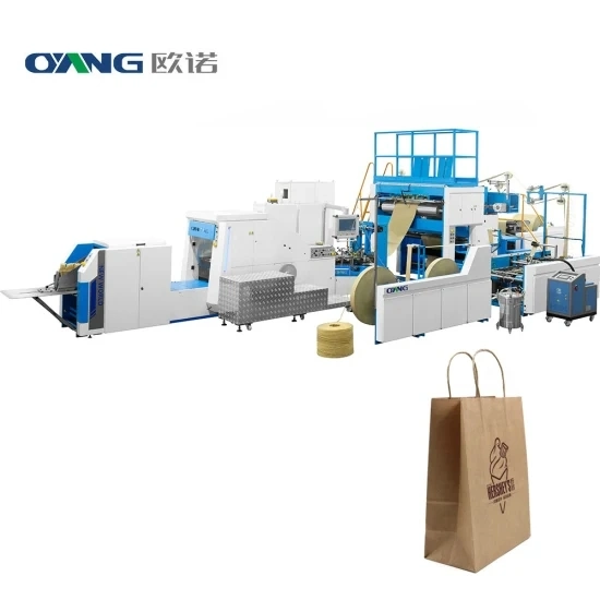 Fully Automatic Sos Popcorn Kfc Roll Feeding Paper Bag Making Machine